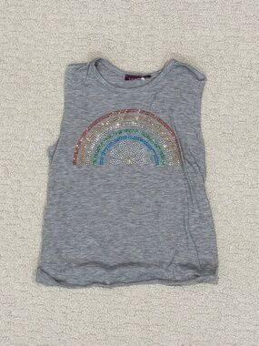 Kids Sparkle by Stoopher Rhinestone Rainbow Tank Size 7